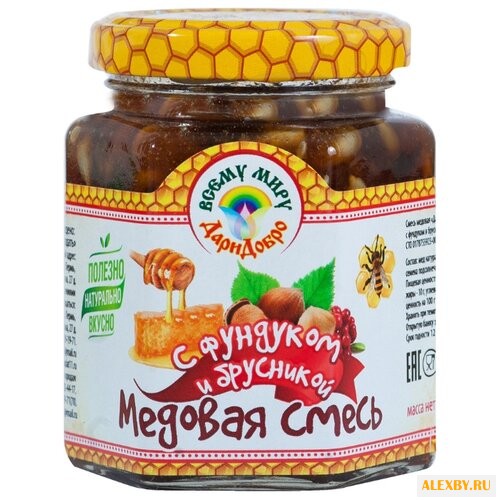 Мед ДариДобро с фундуком и