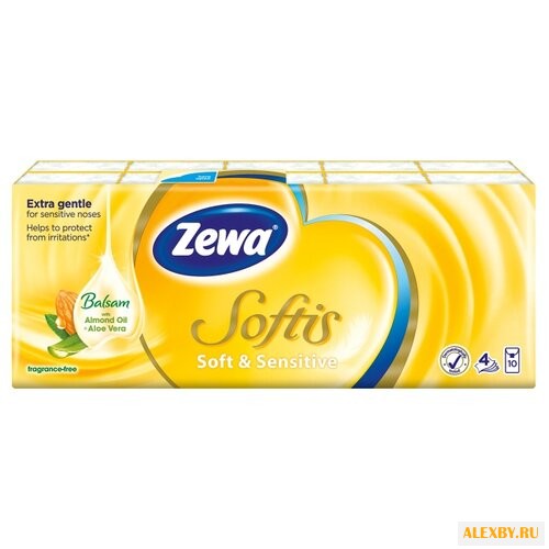 Платочки Zewa Softis
