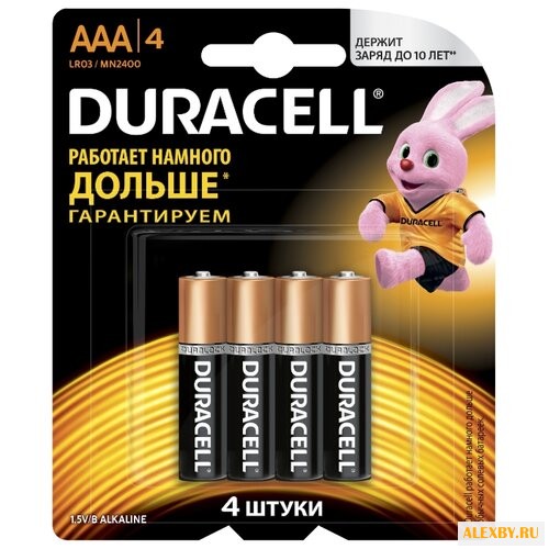 Батарейка AAA Duracell LR03-4BL
