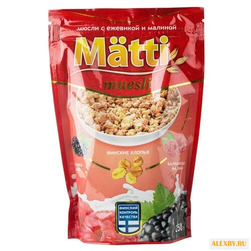 Мюсли Matti хлопья с ежевикой и