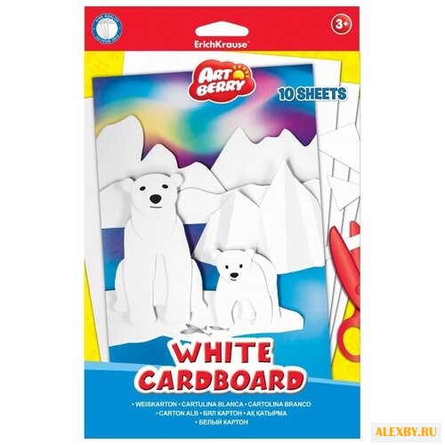Белый картон ArtBerry B5 10 л.