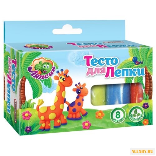 Масса для лепки Ляпсик 8 цветов