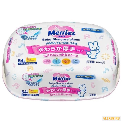 Влажные салфетки Merries
