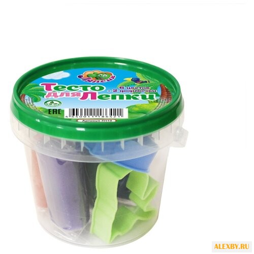 Масса для лепки Ляпсик 6 цветов