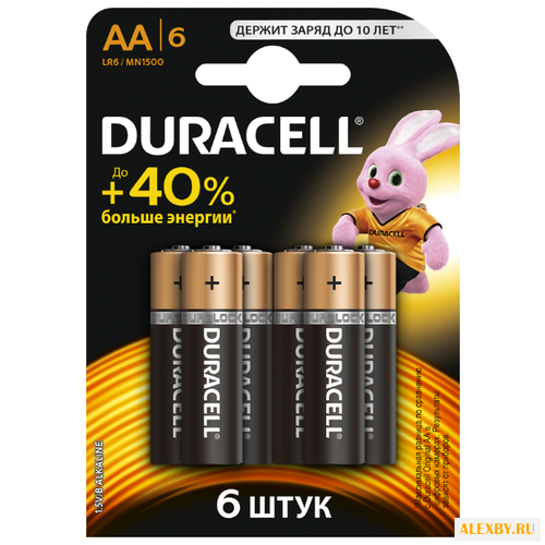 Батарейка AA Duracell LR6-6BL