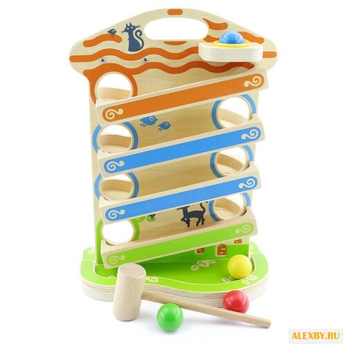 Горка Игрушки из дерева Домик