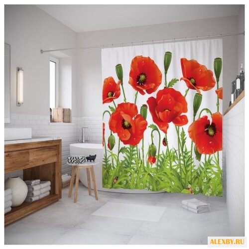 Штора JoyArty Ароматные маки