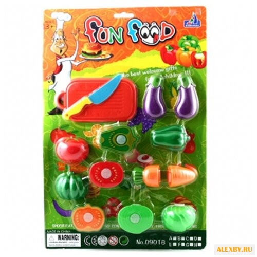 Набор продуктов с посудой