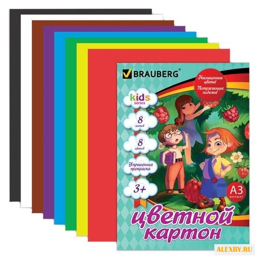 Цветной картон Веселые