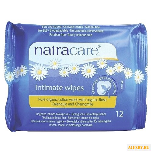 Natracare Влажные салфетки для