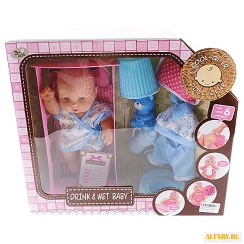 Пупс Shantou Gepai с кроваткой