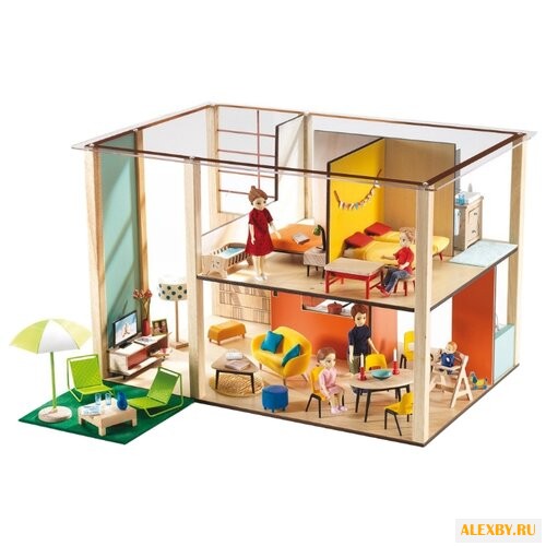 DJECO Дом-кубик для кукол 07801