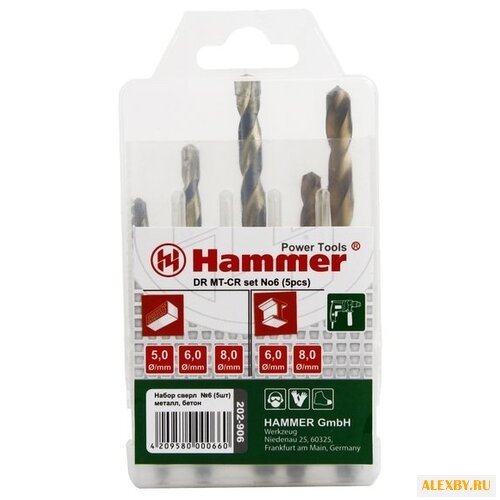 Набор сверл Hammer 202-906 DR