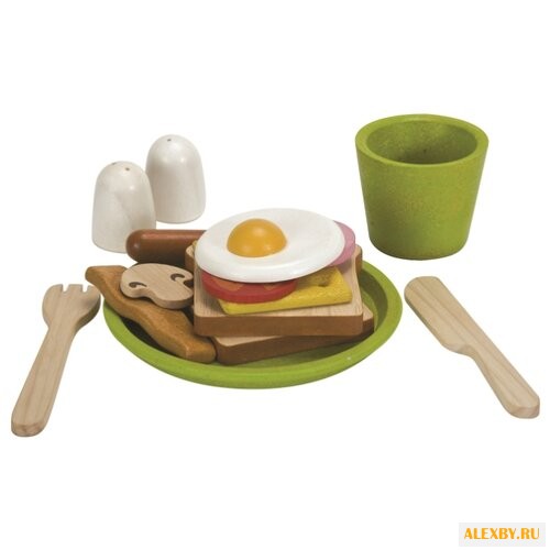 Набор продуктов с посудой
