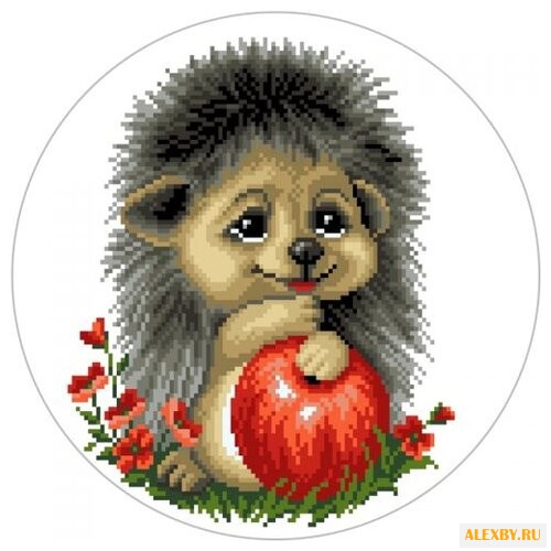 Цветной Вышивка крестом Ежик с