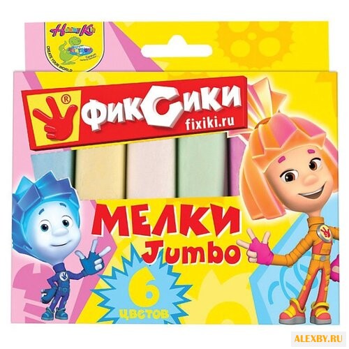 Купить CENTRUM Мелки цветные Фиксики 6