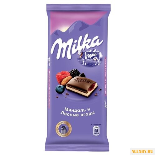 Шоколад Milka Миндаль и Лесные