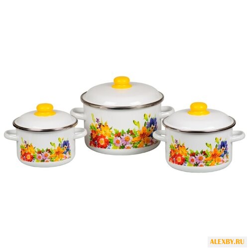 Набор кастрюль СтальЭмаль