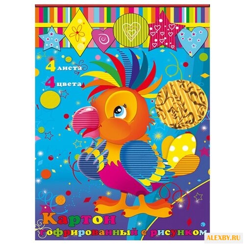 Цветной картон гофрированный