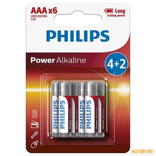 Батарейка AAA Philips LR03P6BP