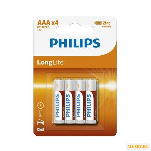 Батарейка AAA Philips R03L4B 10